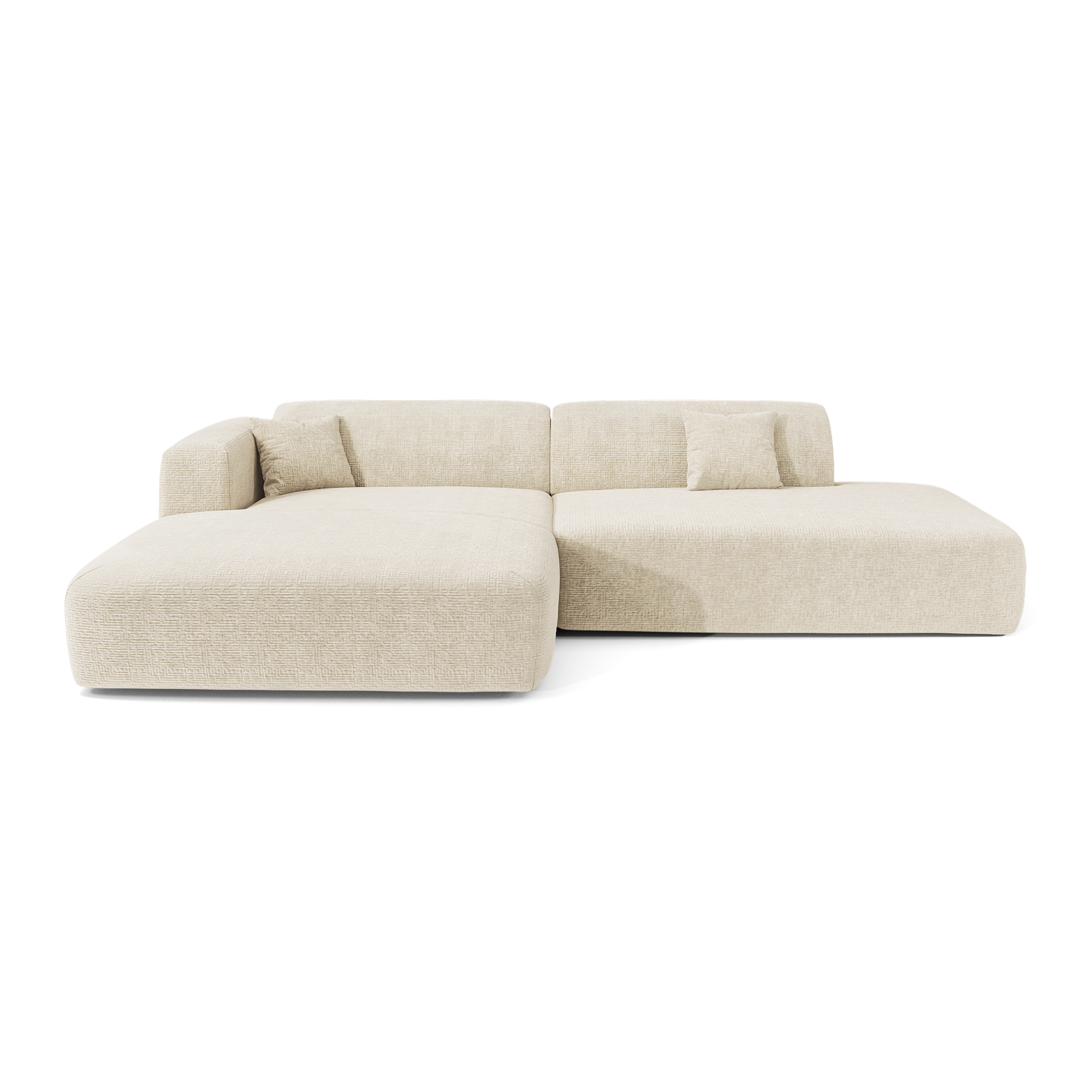 Sia Home Myra canapé d'angle gauche 5 places crème