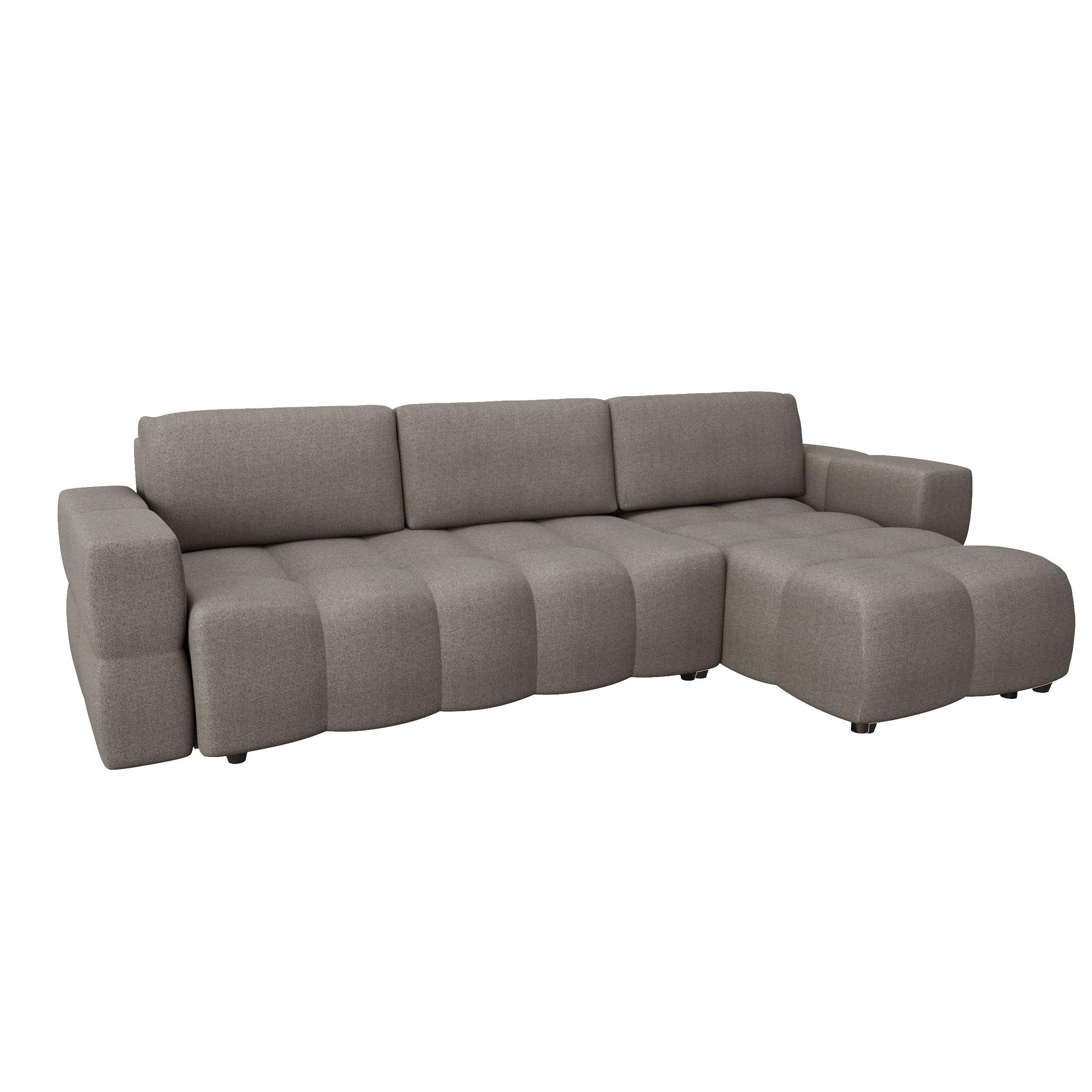 Sia Home Gabriel canapé convertible angle droit taupe 5 places