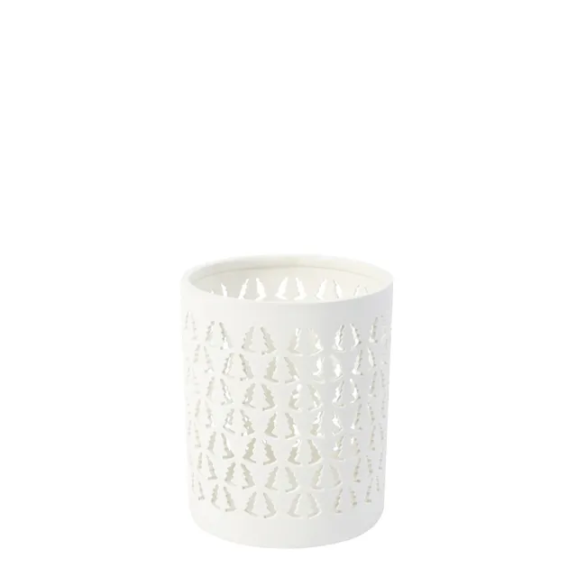 Sia Home Xmas Trees photophore céramique blanc 13 cm