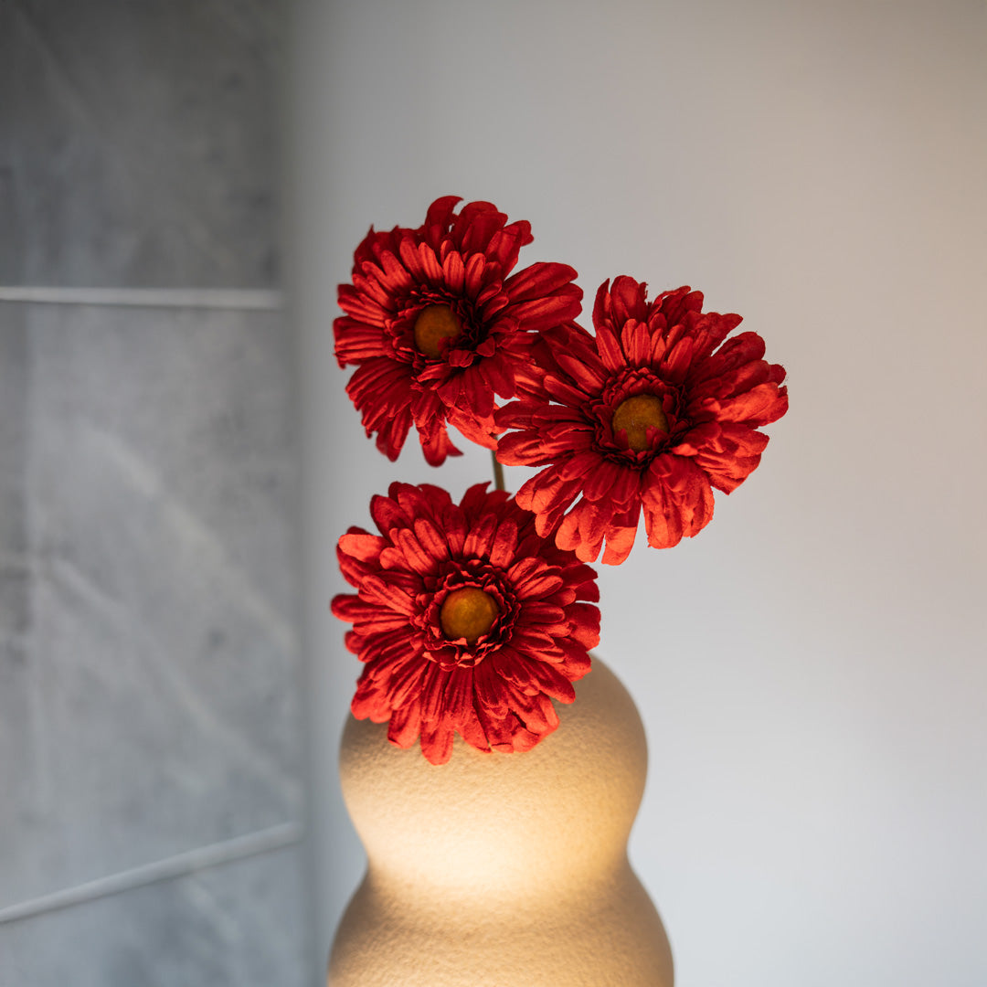 Flowrette Gerbera papier rouge x1 fleur éternelle artisanale