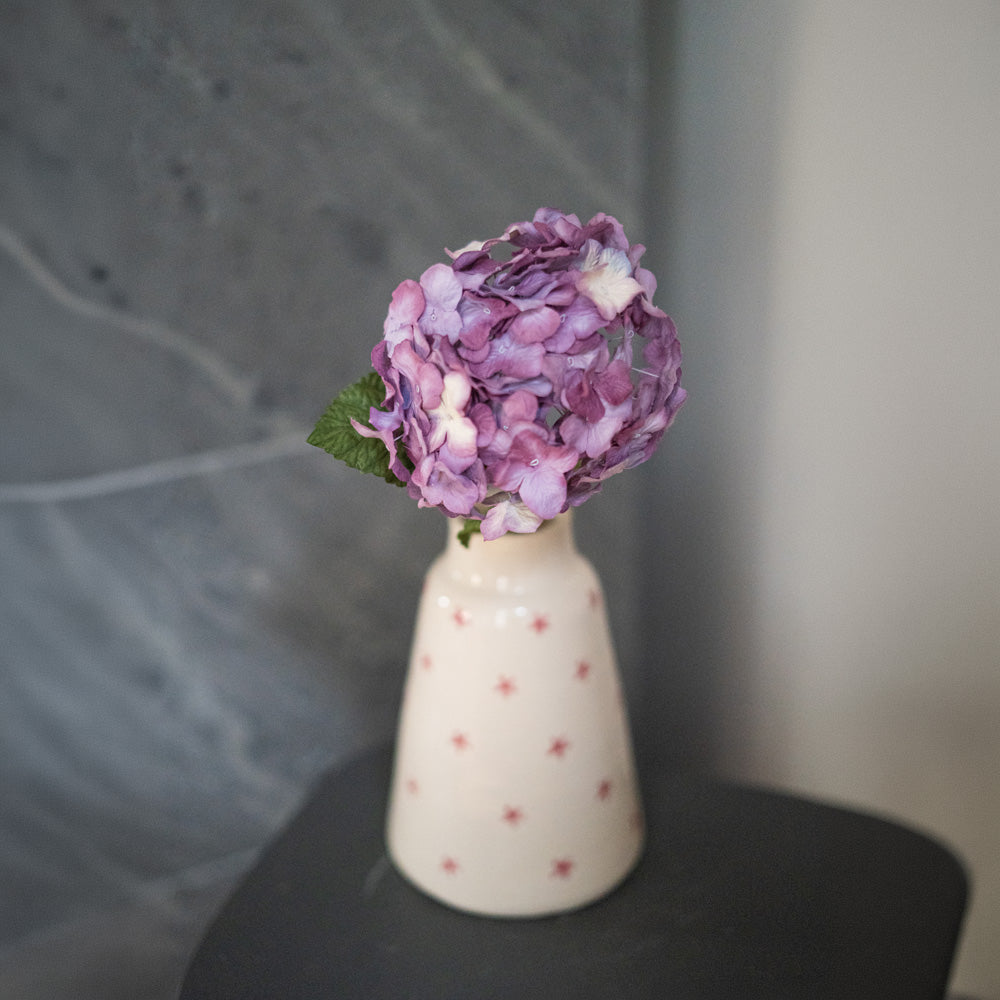 Flowrette Hortensia papier mauve marbré fleur tige x1