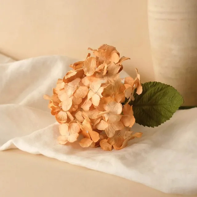 Flowrette Fleurs en papier Hortensia orange clair x1 éternel