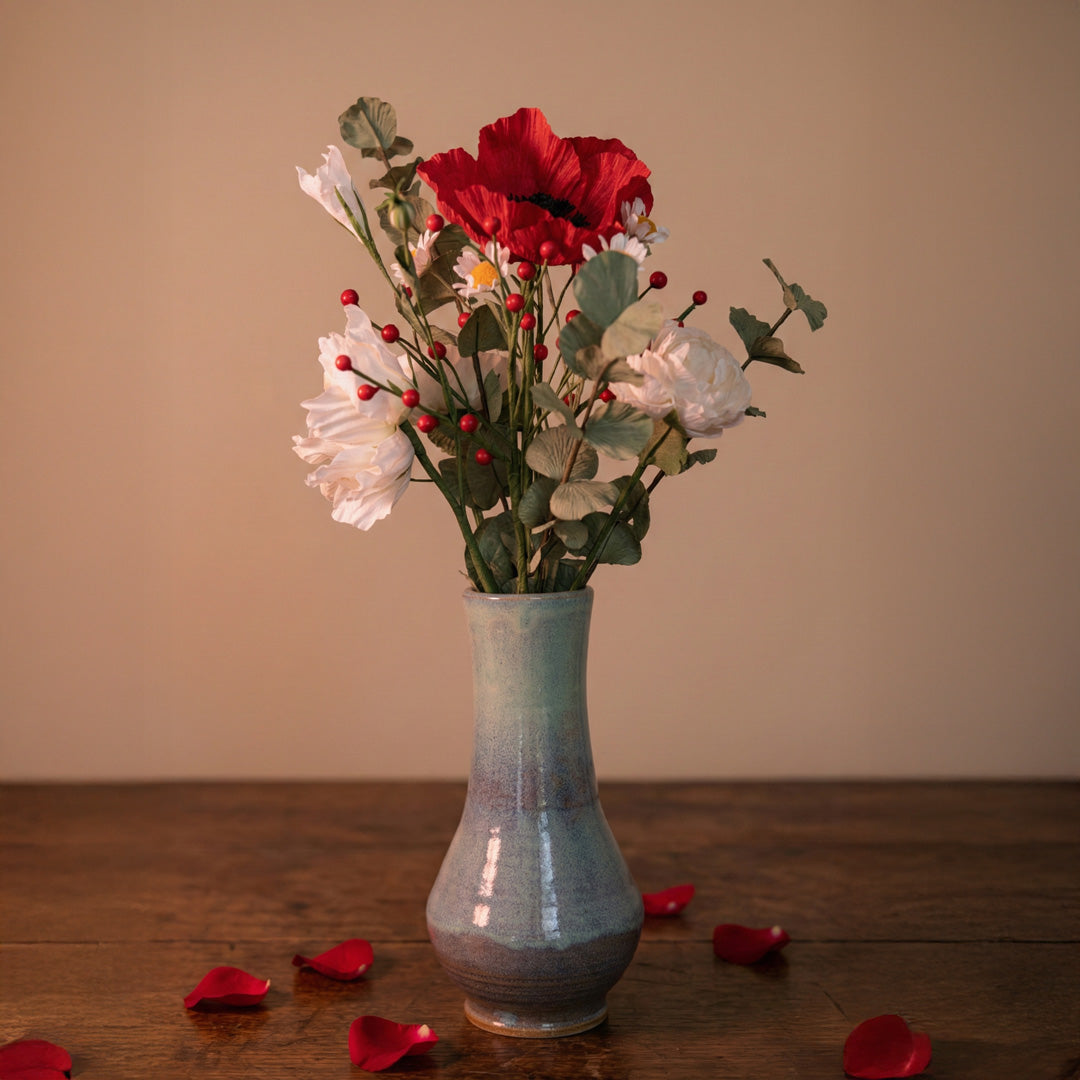 Flowrette Fleurs en papier Bouquet Aznavour rouge blanc