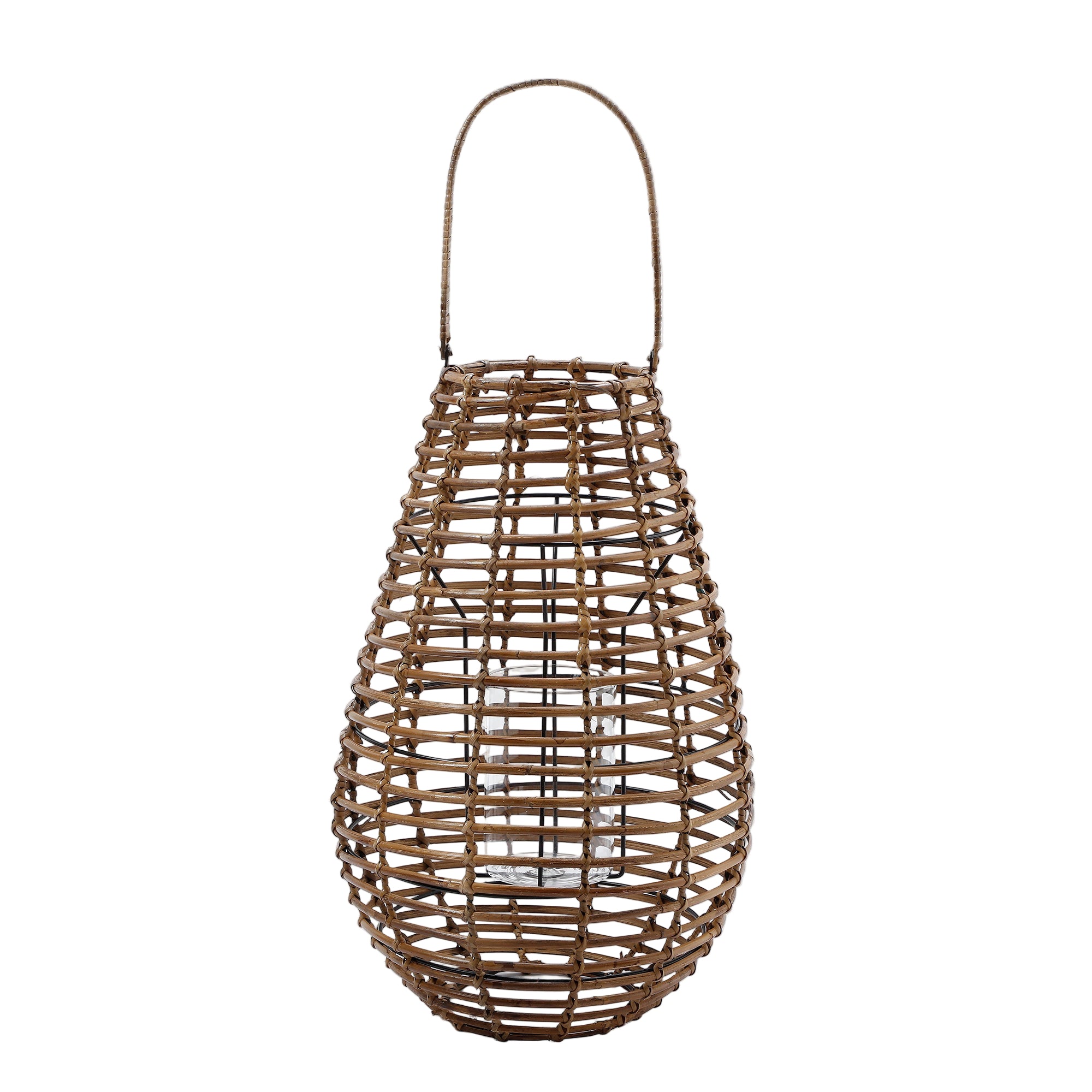 Sia Home Replay lanterne bois clair 73 cm rotin