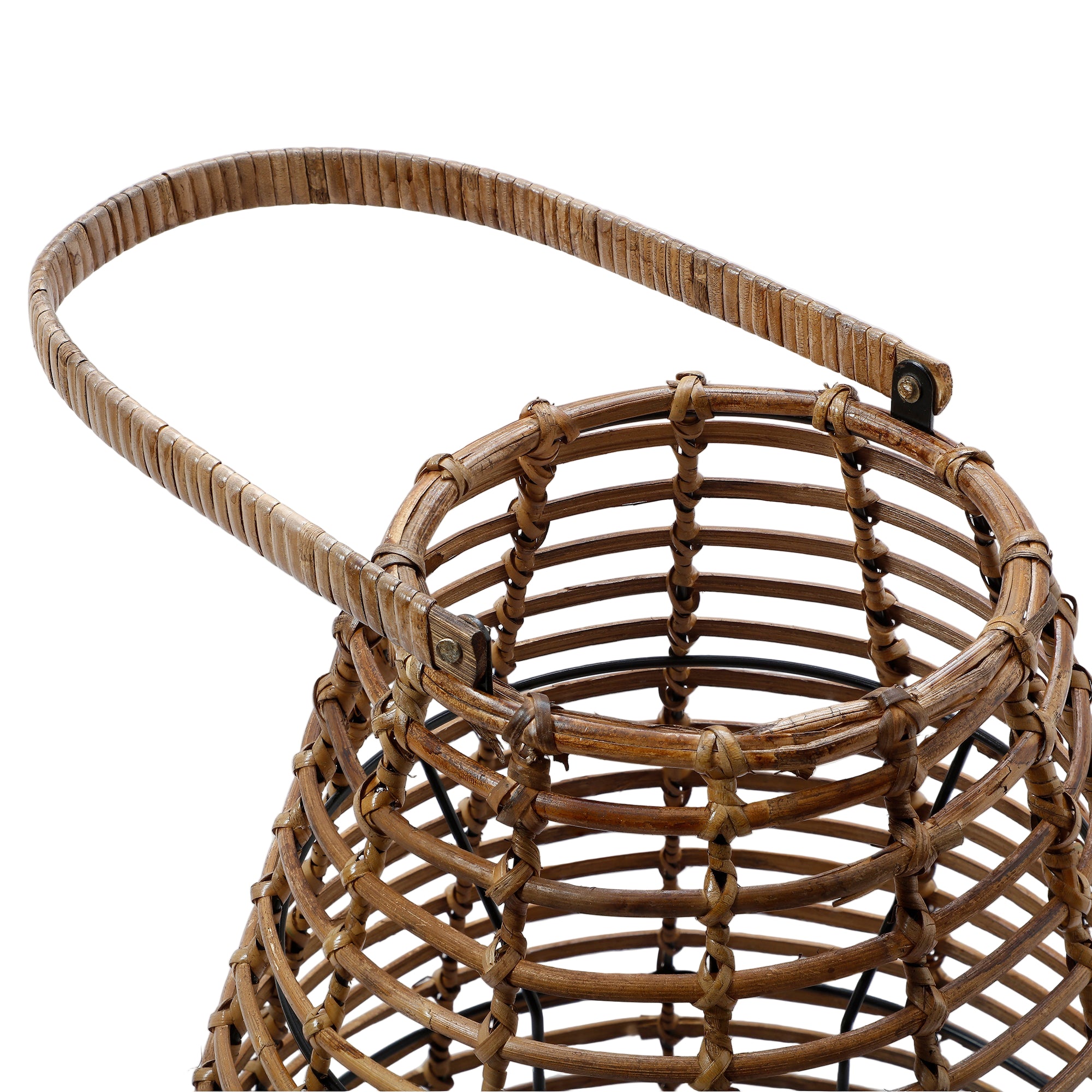 Sia Home Replay lanterne bois clair 73 cm rotin