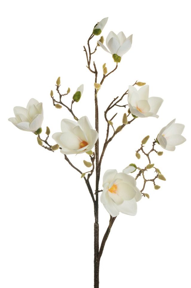 Feuillazur Branche Magnolia XL fleur artificielle rose 150cm
