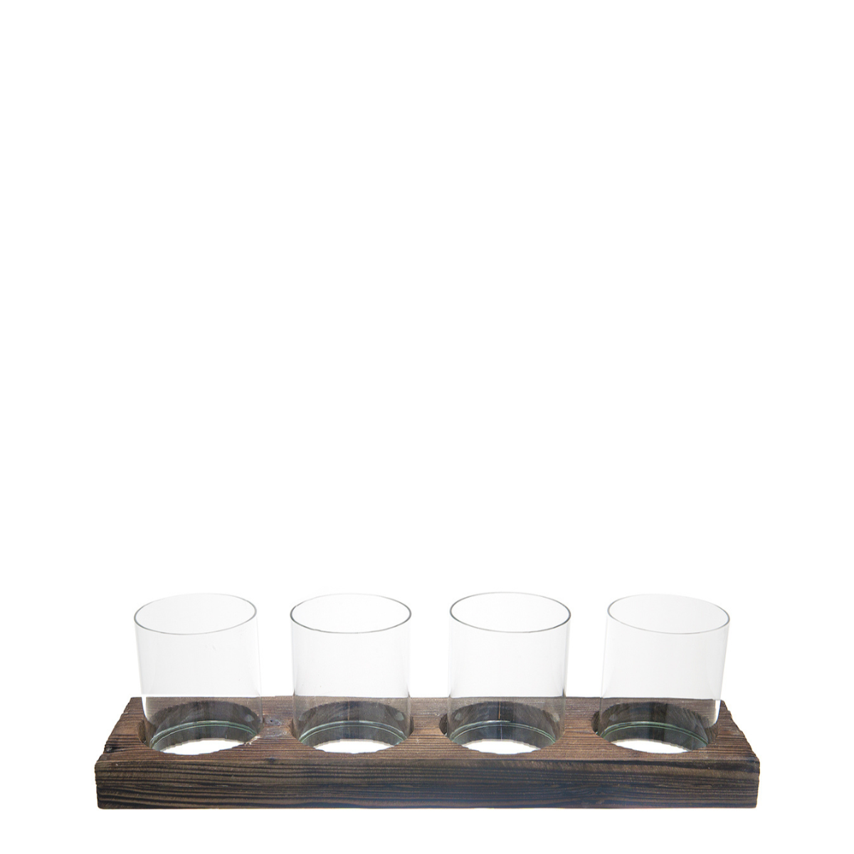 Sia Home Oslo photophores verre 14 cm transparent lot 4