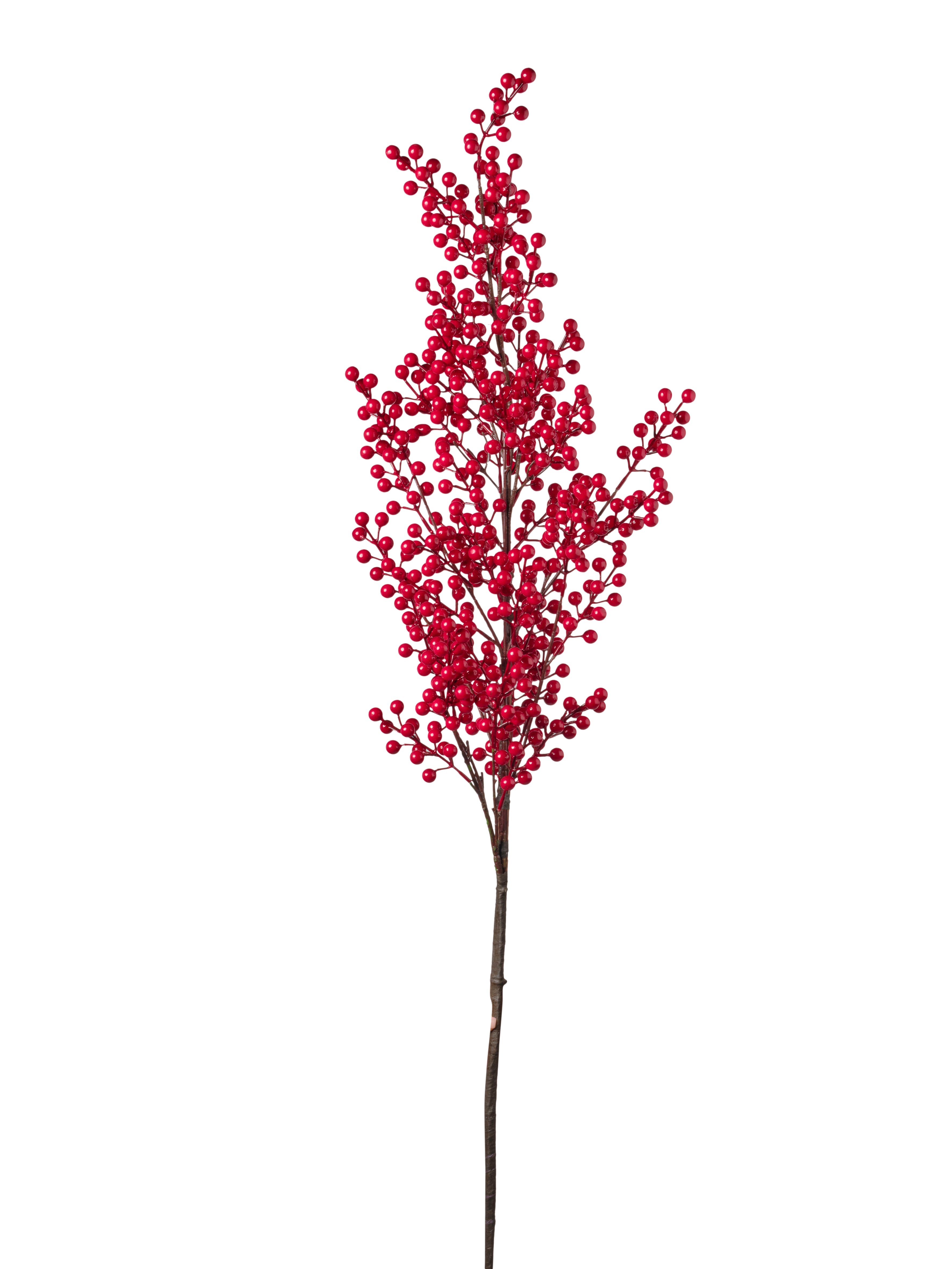 Feuillazur Rungis Tige de baies fleur artificielle rouge 50cm