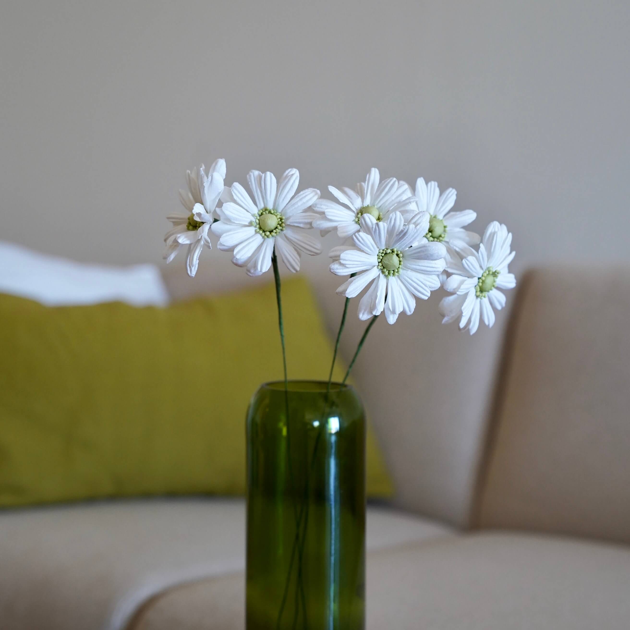 Flowrette Marguerites en papier blanc fleur papier x1