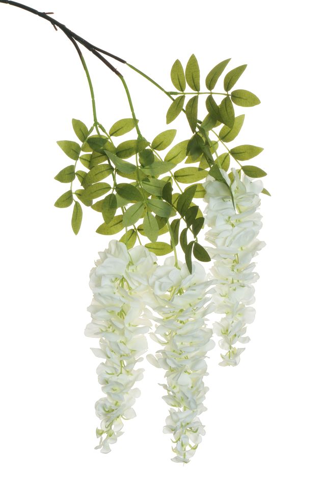 Feuillazur Rungis Glycine sur piquet fleur artificielle violet 108cm