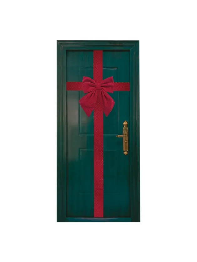 Feuillazur Rungis Noeud de porte rouge 42 cm déco Noël