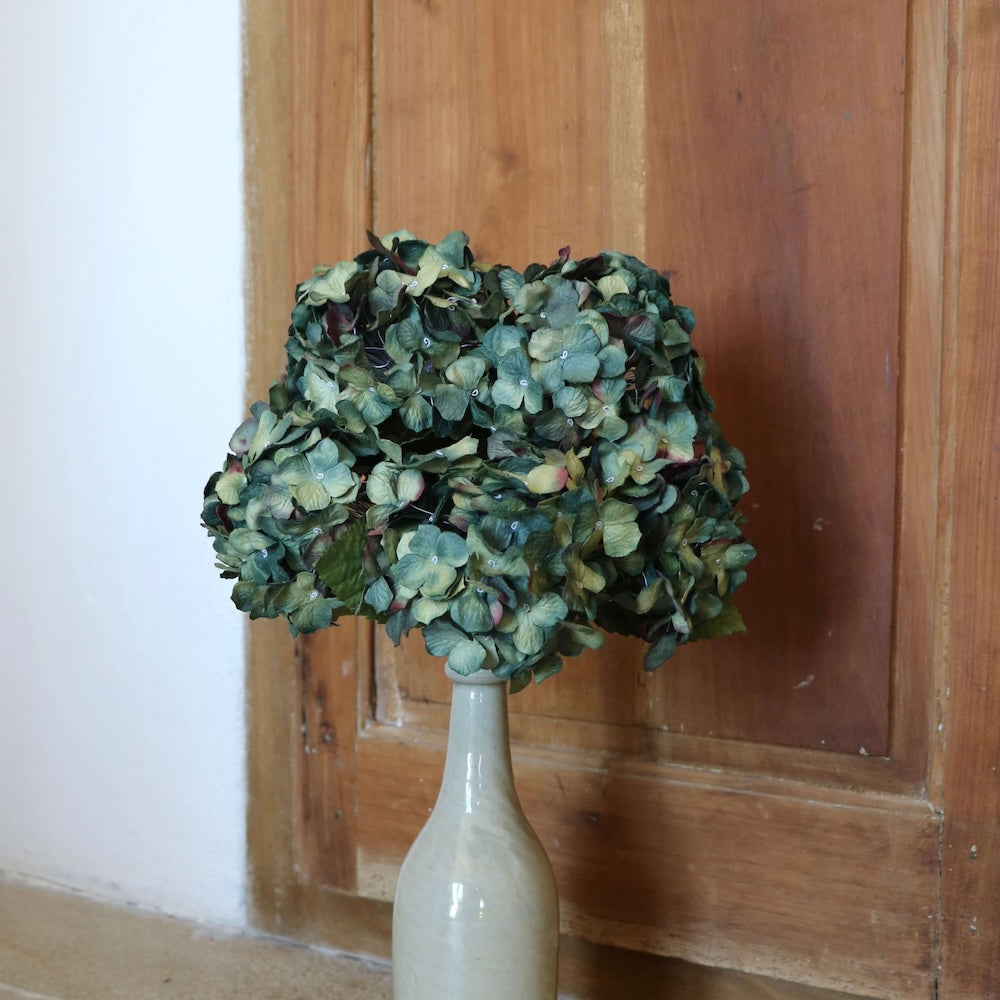 Flowrette Hortensia fleur en papier naturel fait main x1