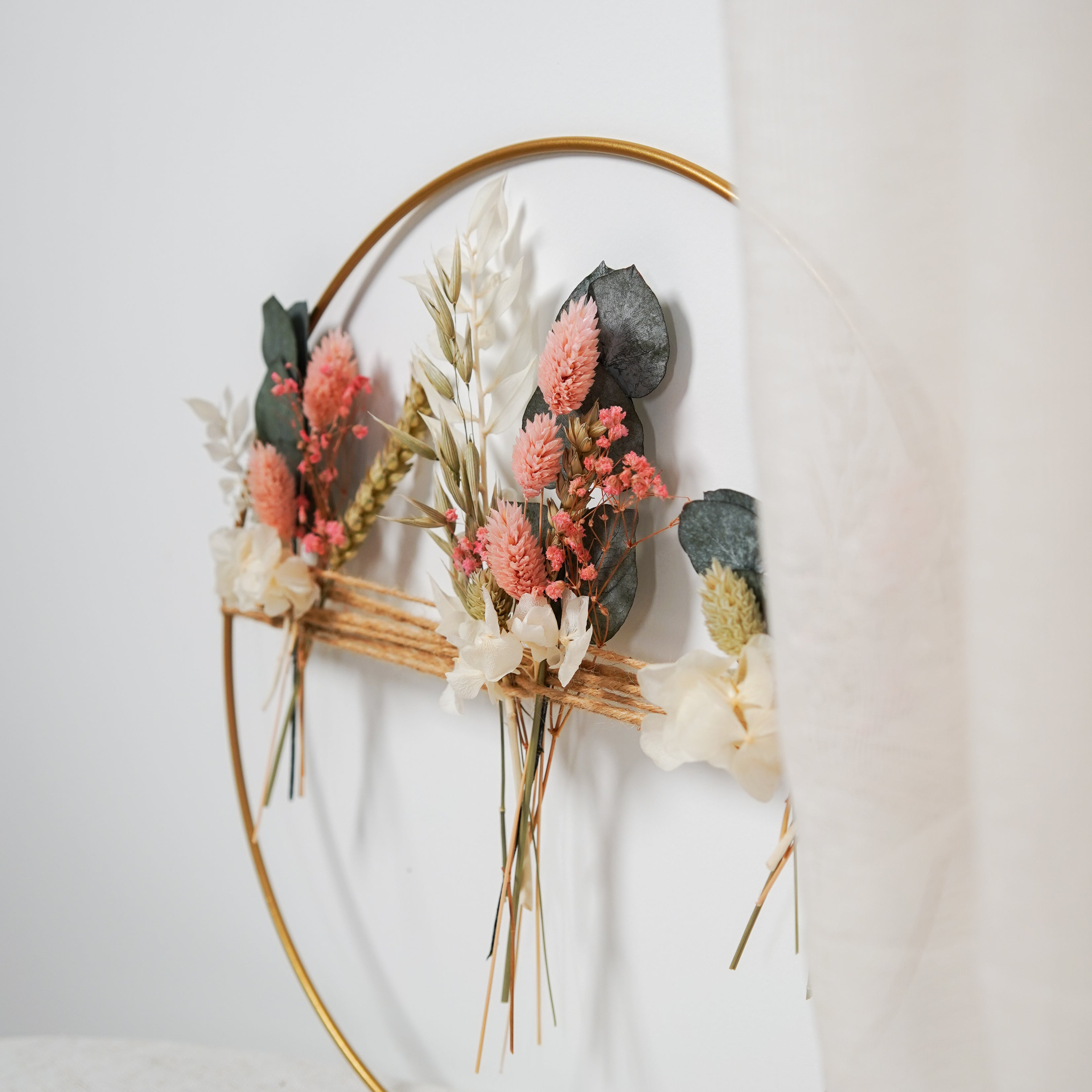 Flowrette Fleurs séchées couronne murale Hector 30 cm