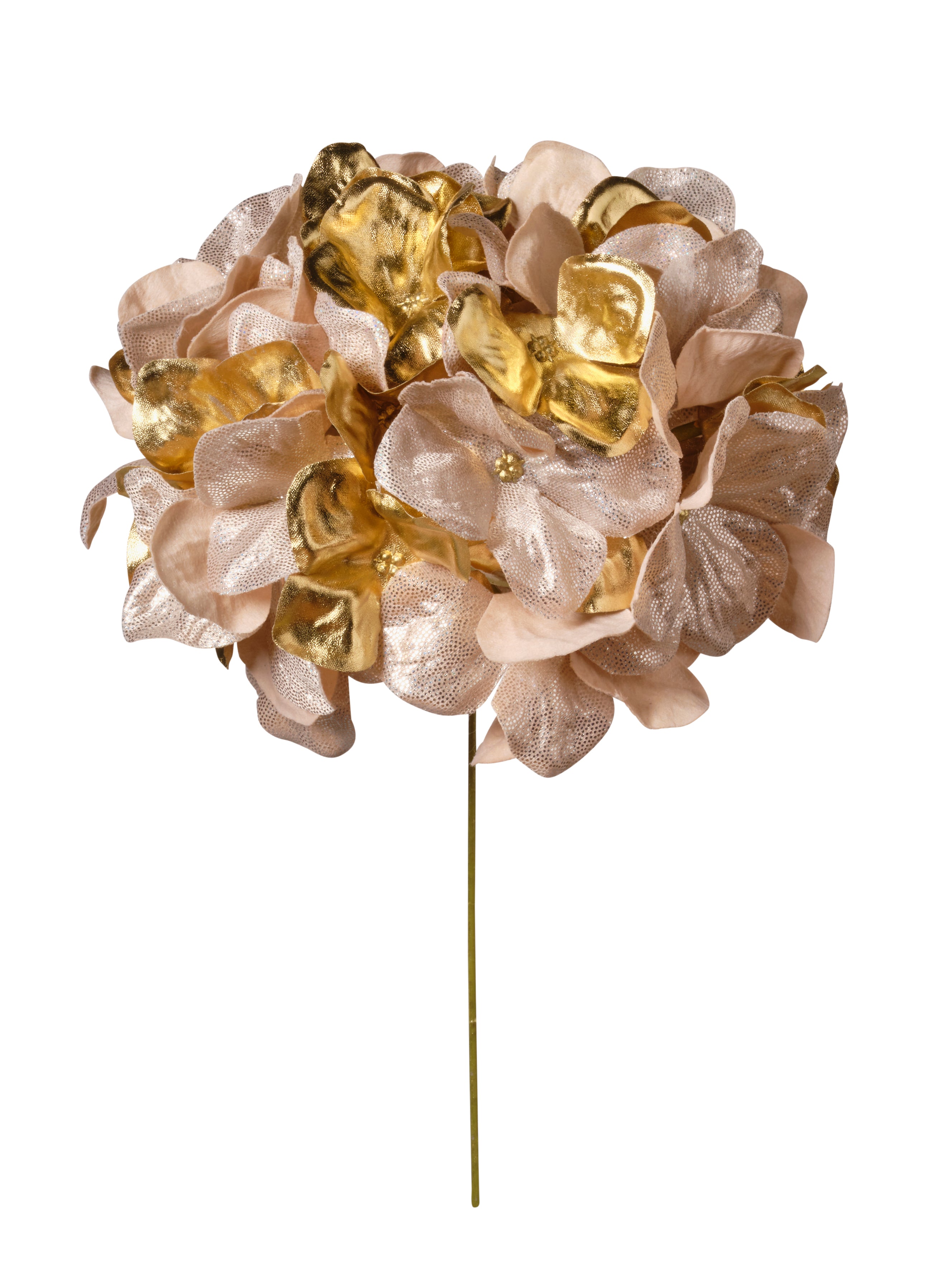 Feuillazur Rungis Hortensia Métallique Rouge 25cm Fleur