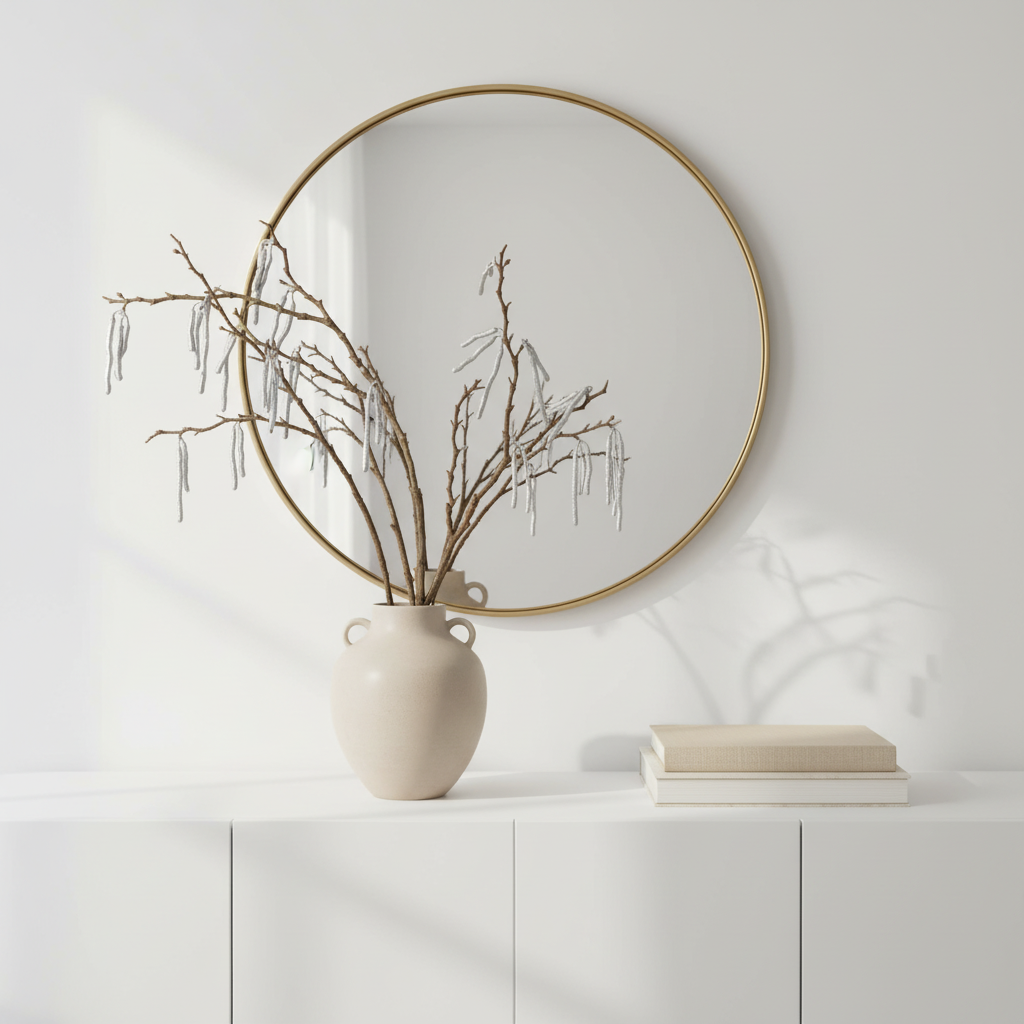 Sia Home Emma tige métallique dorée 96 cm tombante graines