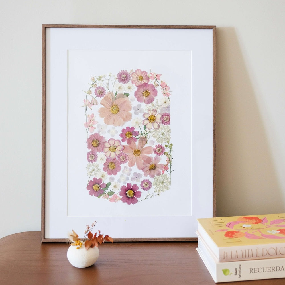 Flowrette Valse des Fleurs herbier A3 fleurs pressées