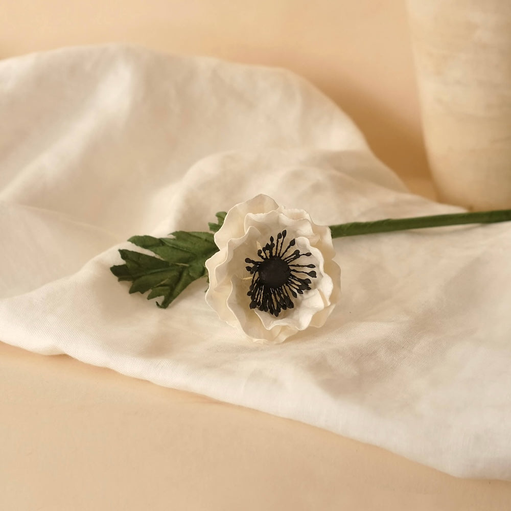 Flowrette Fleurs en papier Anémone fleur papier blanc x1