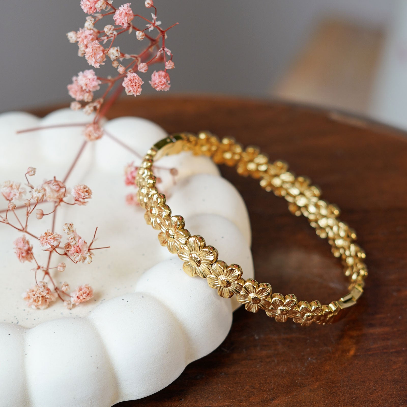 Flowrette Marguerite bracelet floral femme intemporel