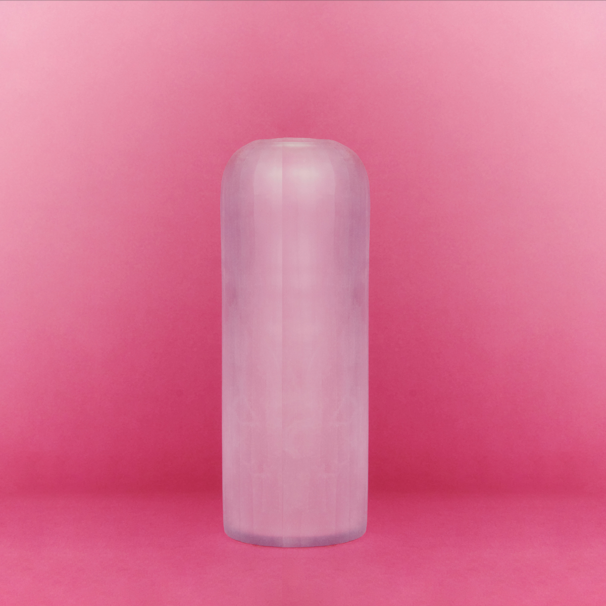 Sia Home Massa 38 cm vase verre rose dépoli rayé
