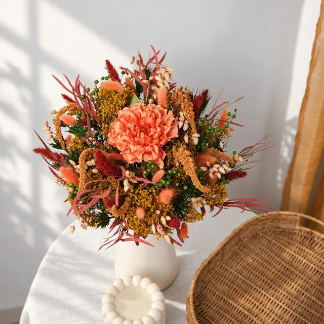 Flowrette Verlaine bouquet mixte séché papier automne