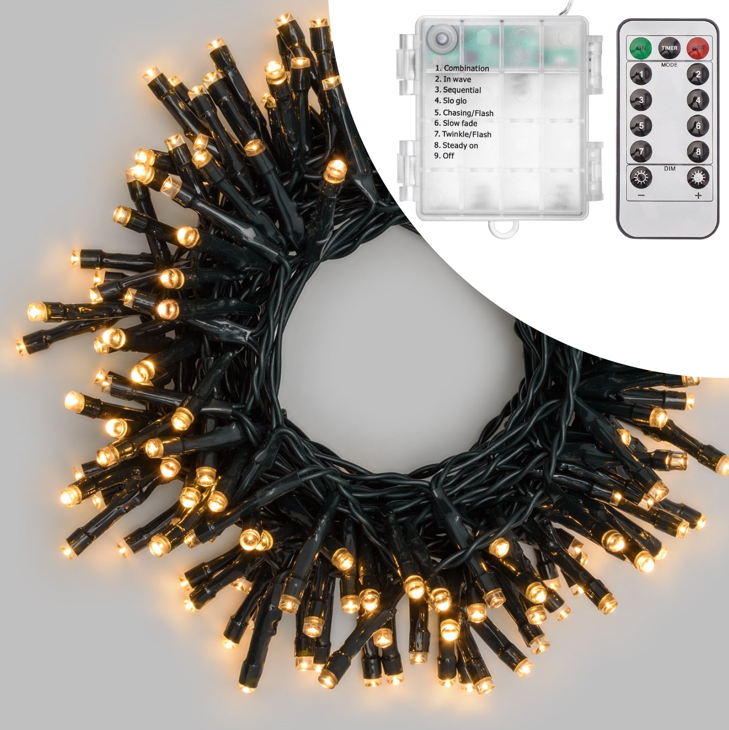 Feuillazur Rungis TL-IR Guirlande 300 LED blanc froid 12 m
