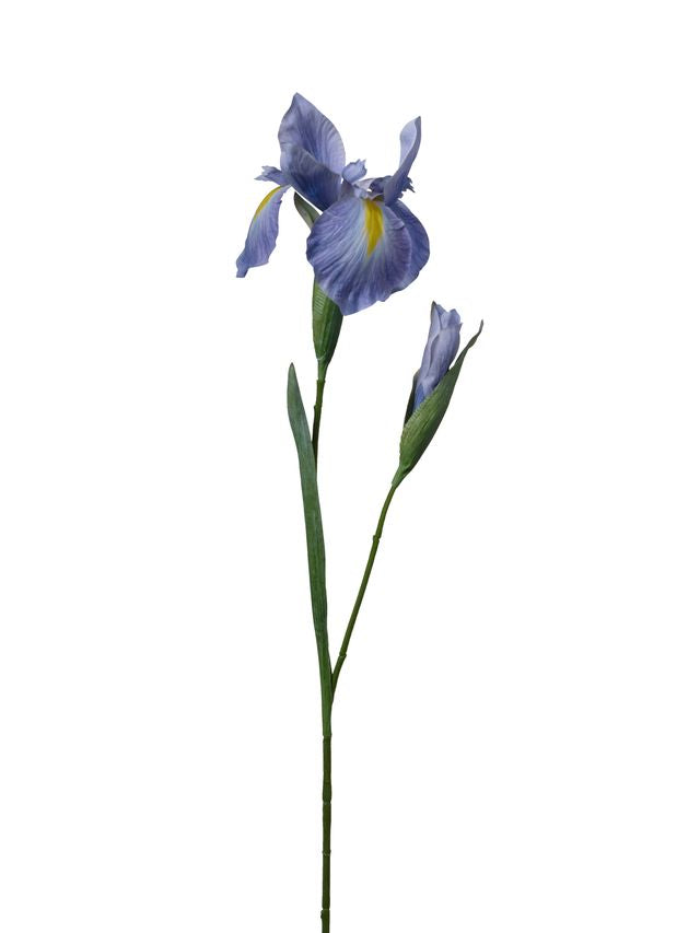 Feuillazur Iris fleur artificielle violet 68 cm
