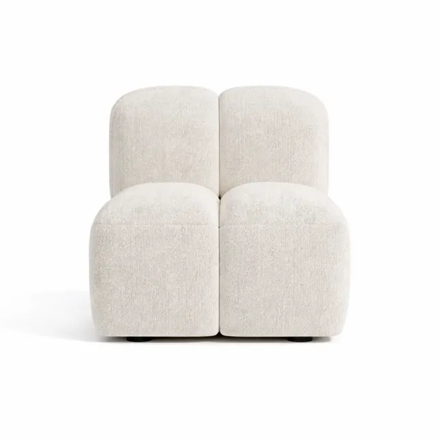 Sia Home Nubi fauteuil crème modulaire bombé confort mousse