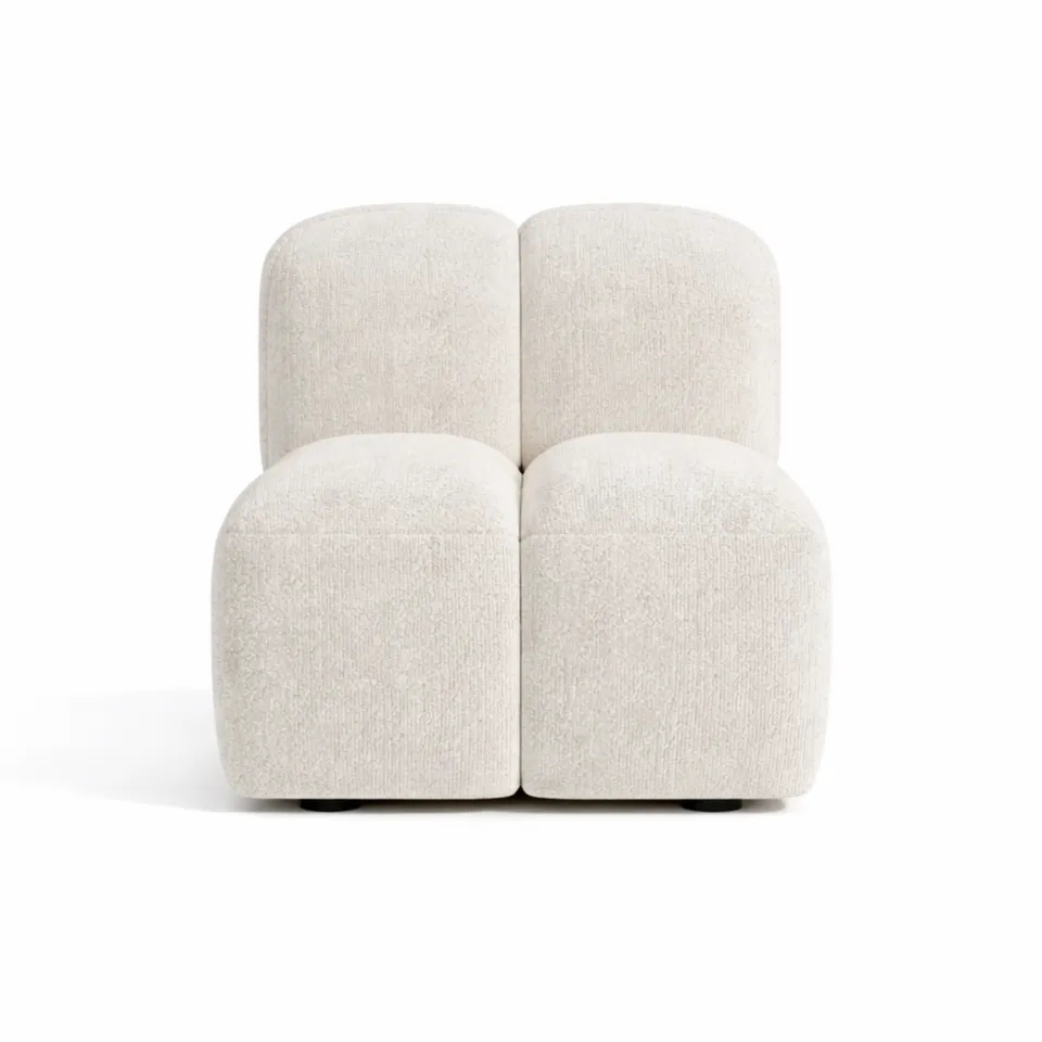 Sia Home Nubi fauteuil crème modulaire bombé confort mousse