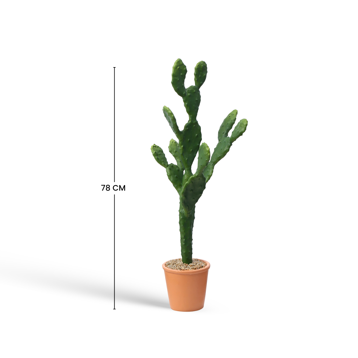 Sia Home Plantes artificielles en Pot Cactus 78 cm vert