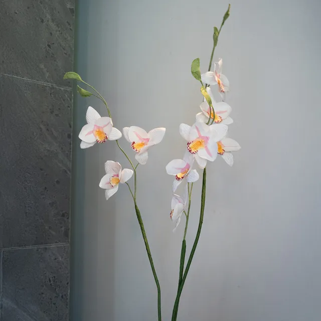 Flowrette Vanda orchidée papier blanc x1 éternelle