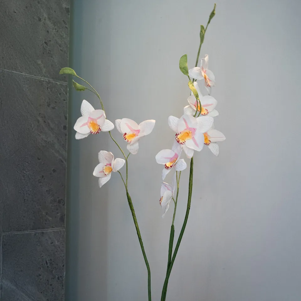 Flowrette Vanda orchidée papier blanc x1 éternelle