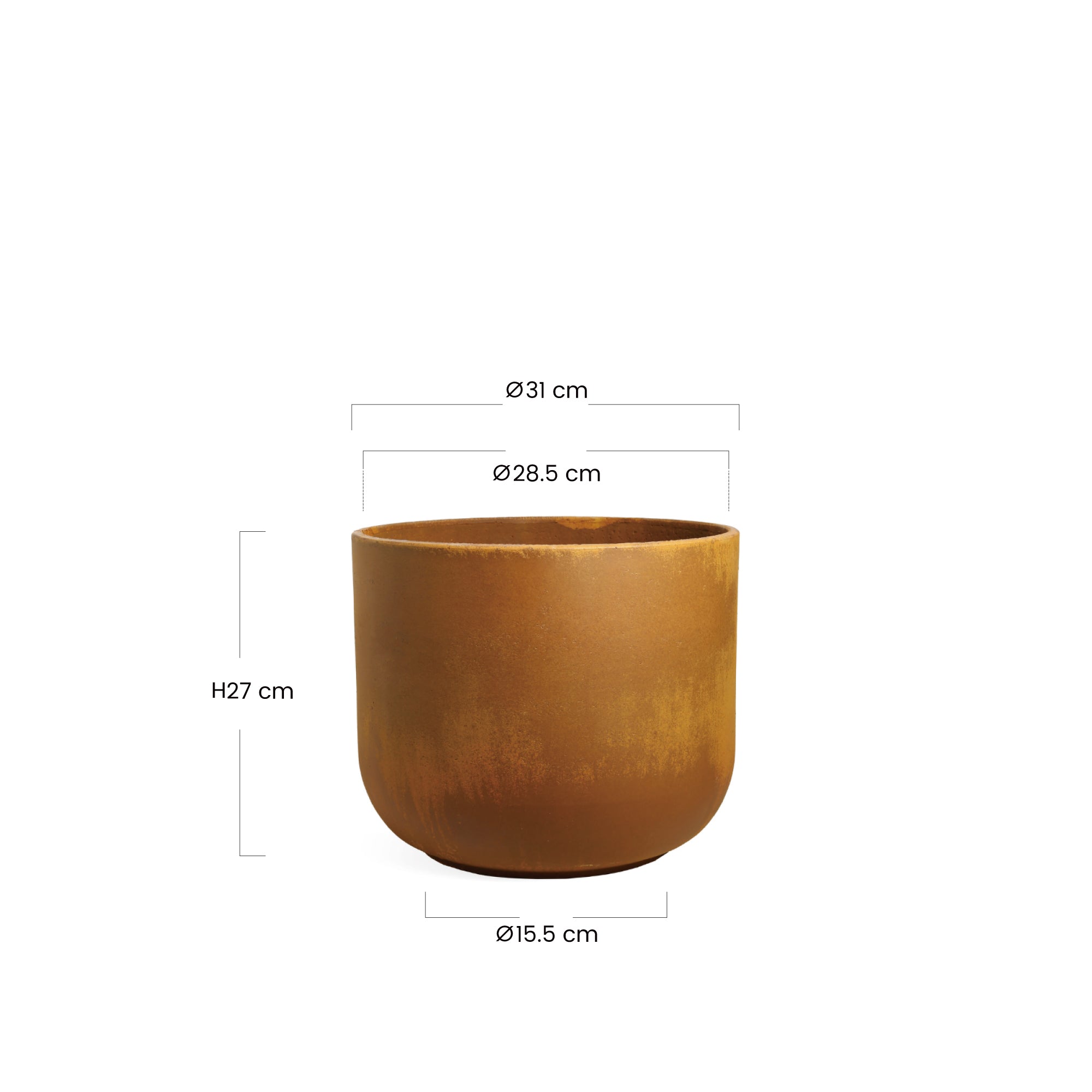 Sia Home Terra cache-pot 27 cm orange terracotta