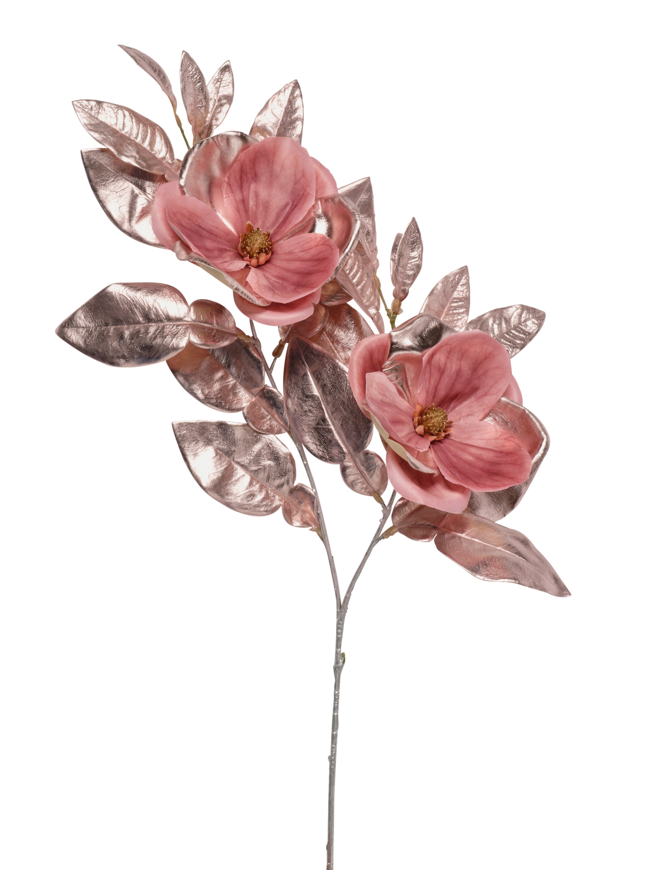 Feuillazur Rungis Tige magnolia fleur artificielle rouge 94cm