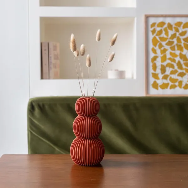 Flowrette Vase Flamant terracotta 3D fleurs séchées design