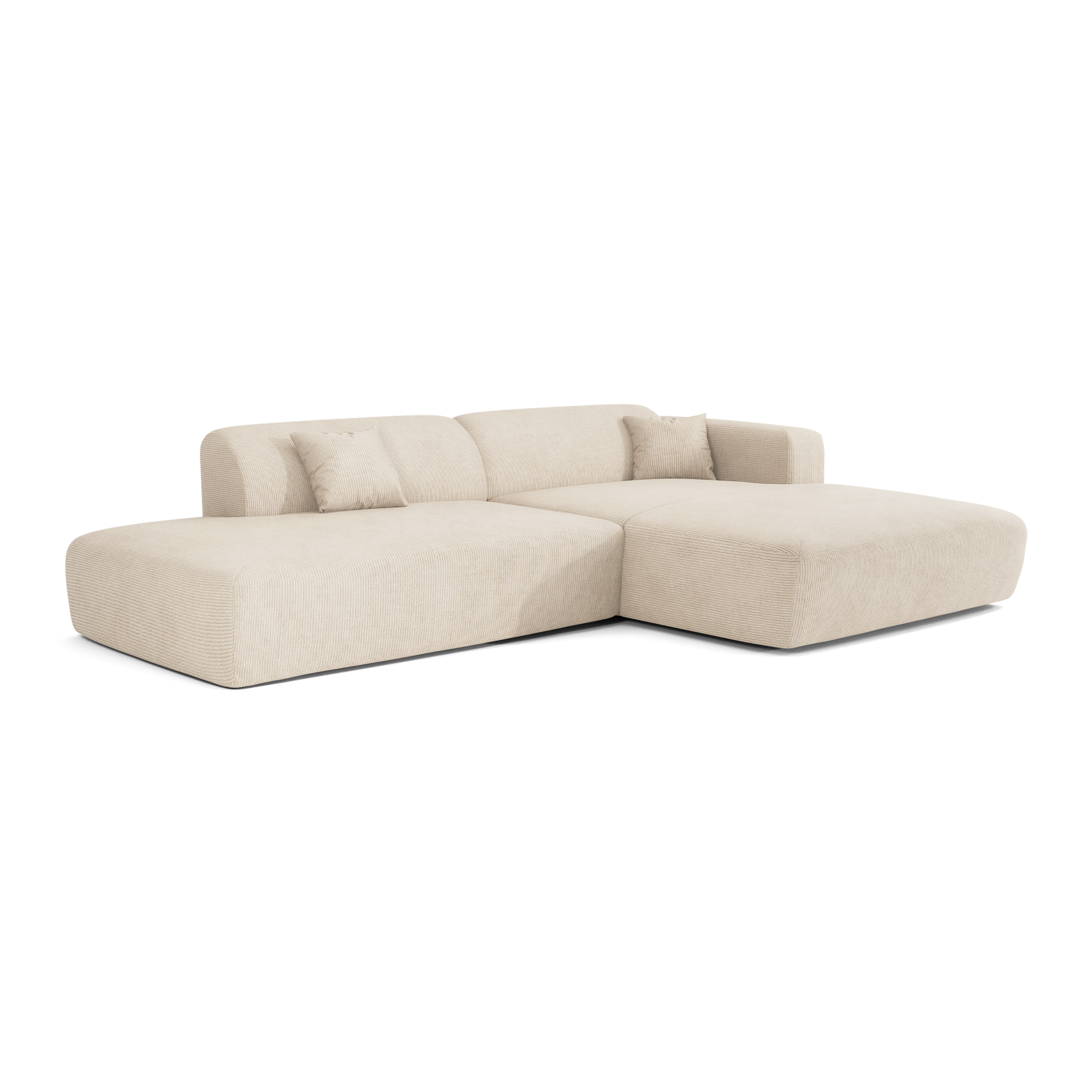 Sia Home Myra canapé angle droit crème beige 5 places