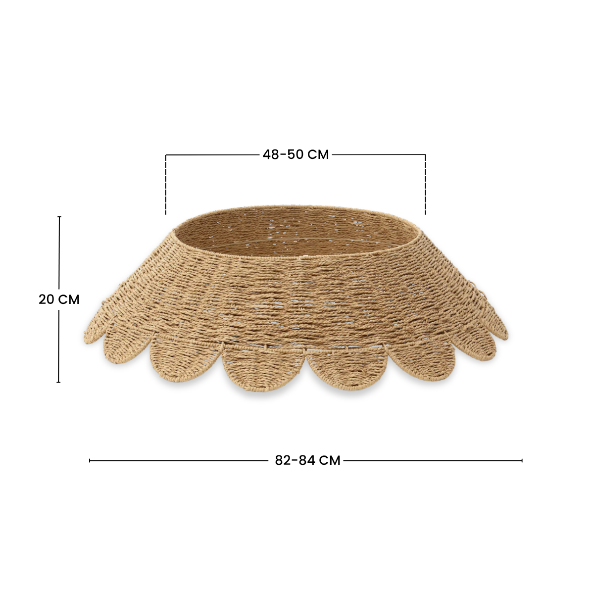 Sia Sapins et couronnes cache-pied 84 cm jupe beige