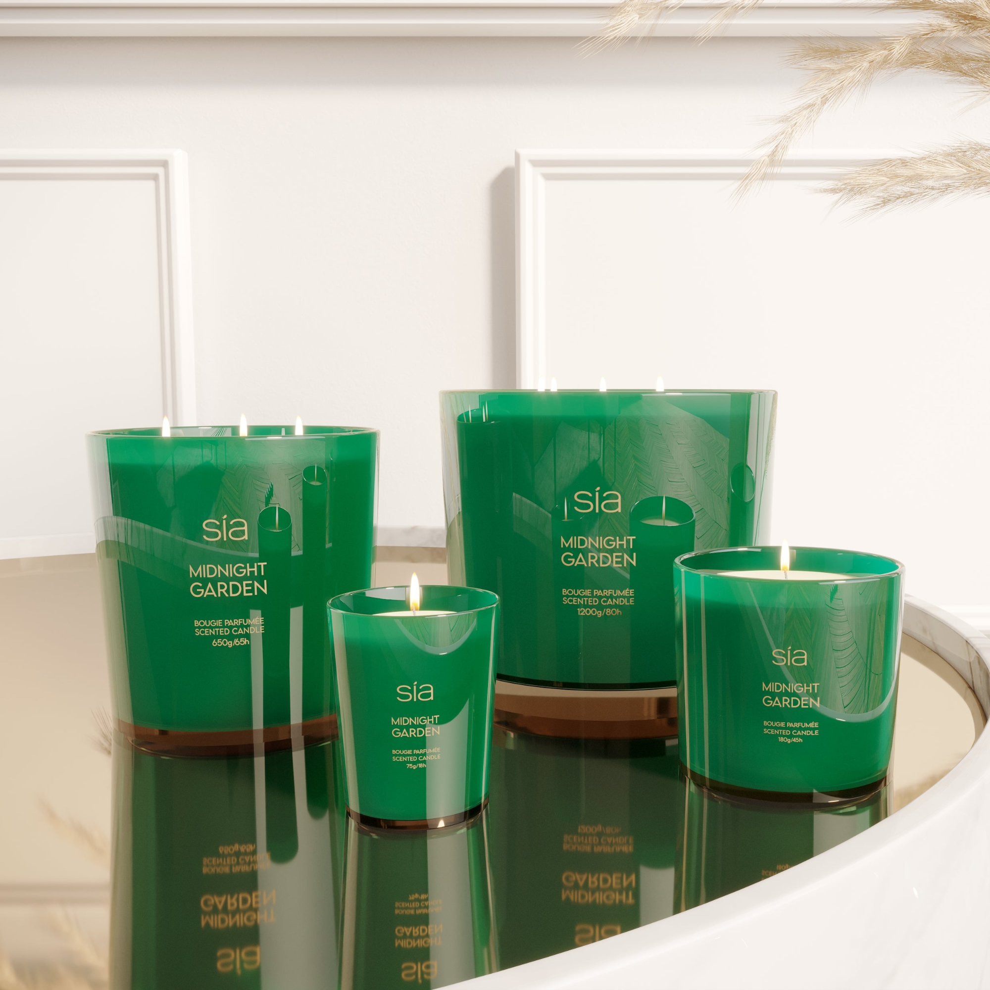 Sia Home Bougies Midnight Garden M bougie verte jasmin