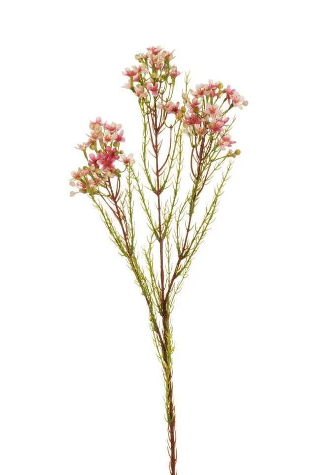 Feuillazur Wax fleur artificielle rose 79 cm sans entretien