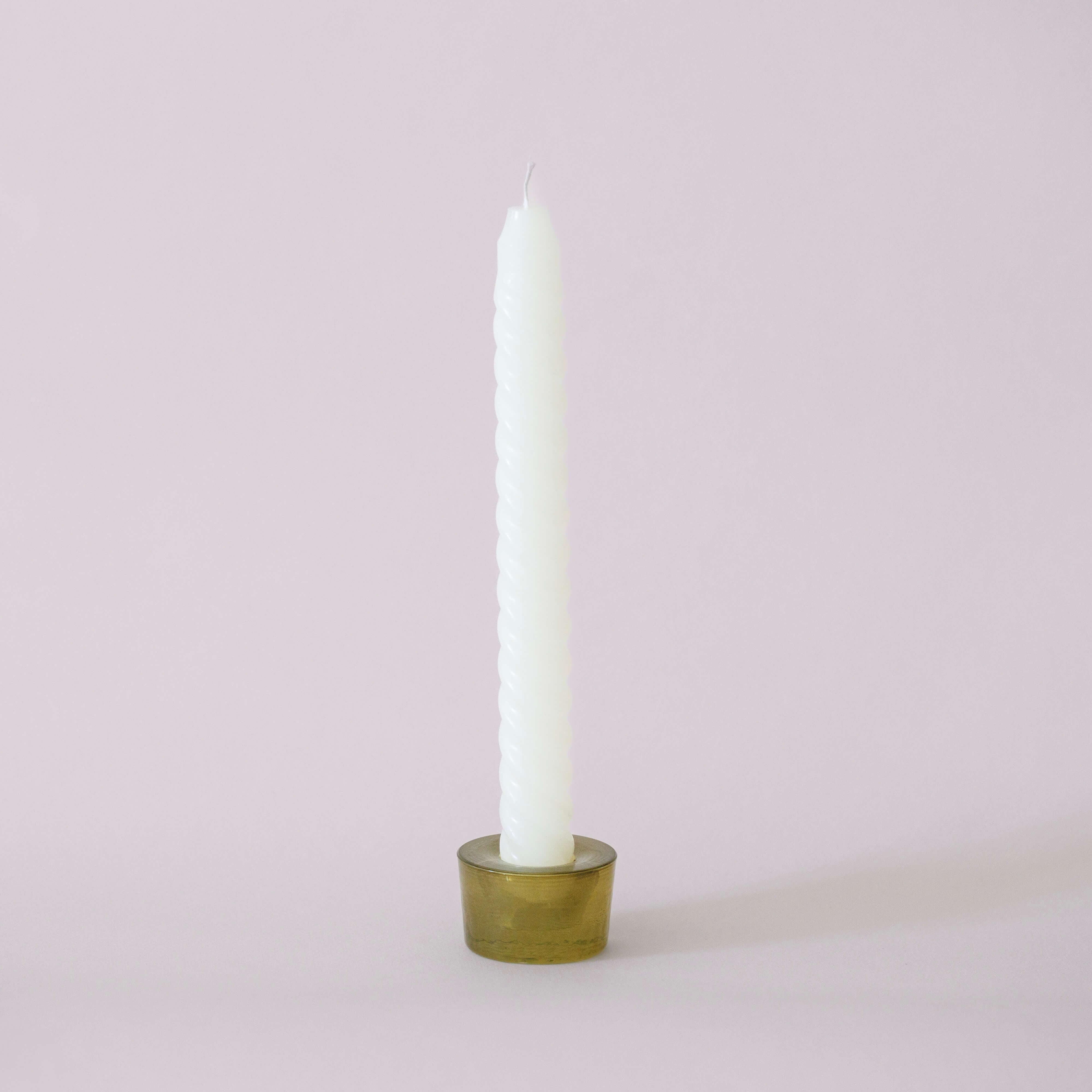 Flowrette Bougies Shanti vert petit bougeoir verre