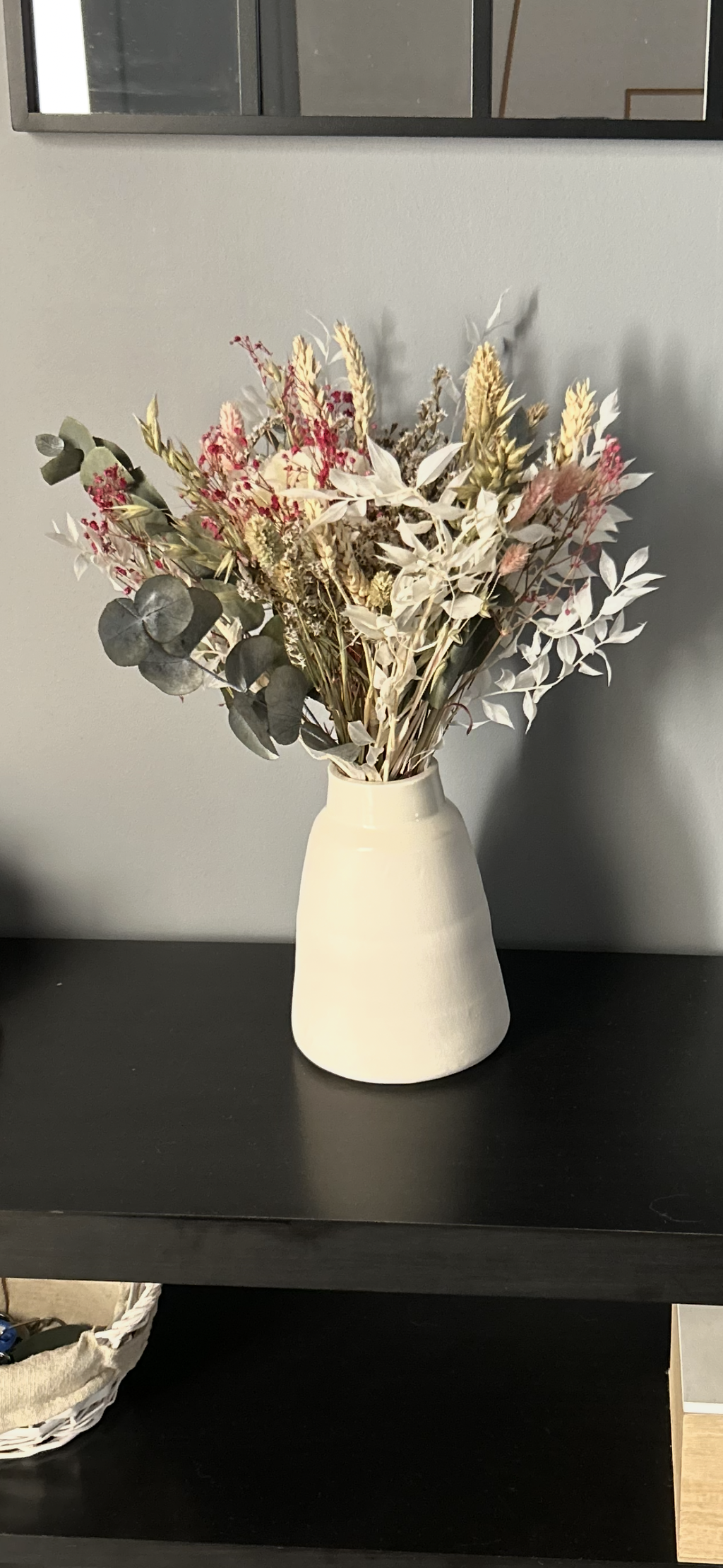 Flowrette Hector bouquet fleurs sechees stabilisees rose S