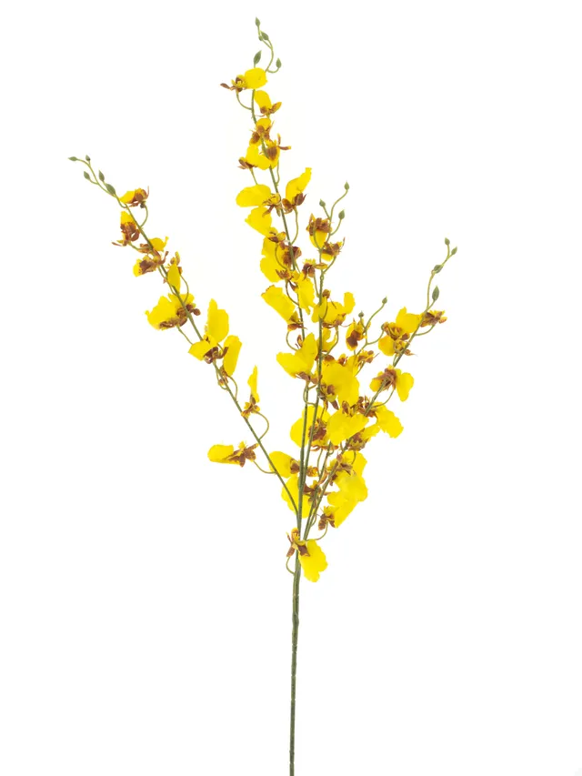 Feuillazur Rungis Oncidium branche orchidée jaune 93cm artificielle