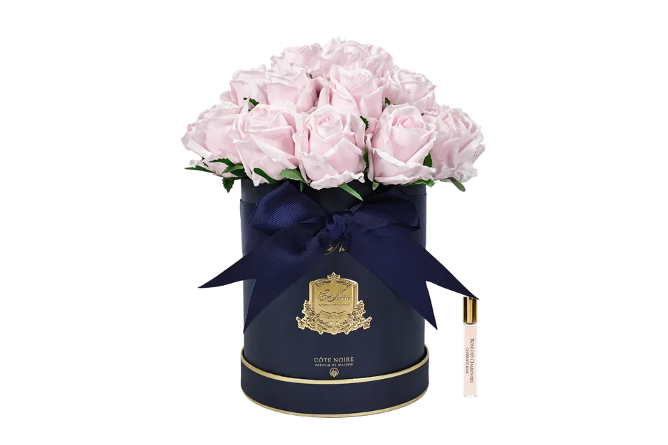 Côte Noire Hat Box roses french pink 23 tiges