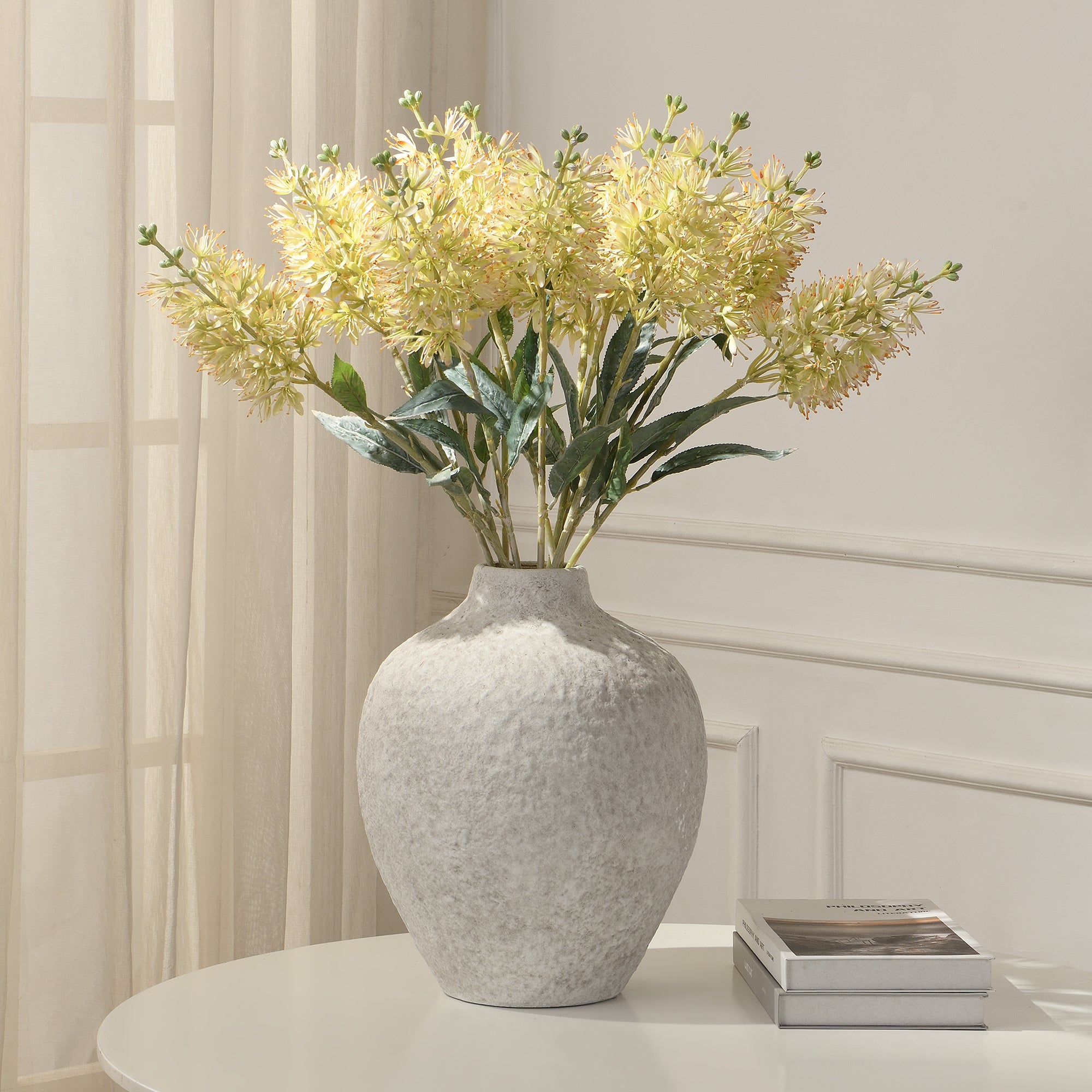 Sia Home Allium tige fleur artificielle 78 cm blanc