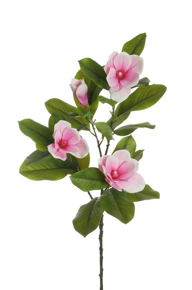 Feuillazur Rungis Magnolia fleur artificielle rose 103cm