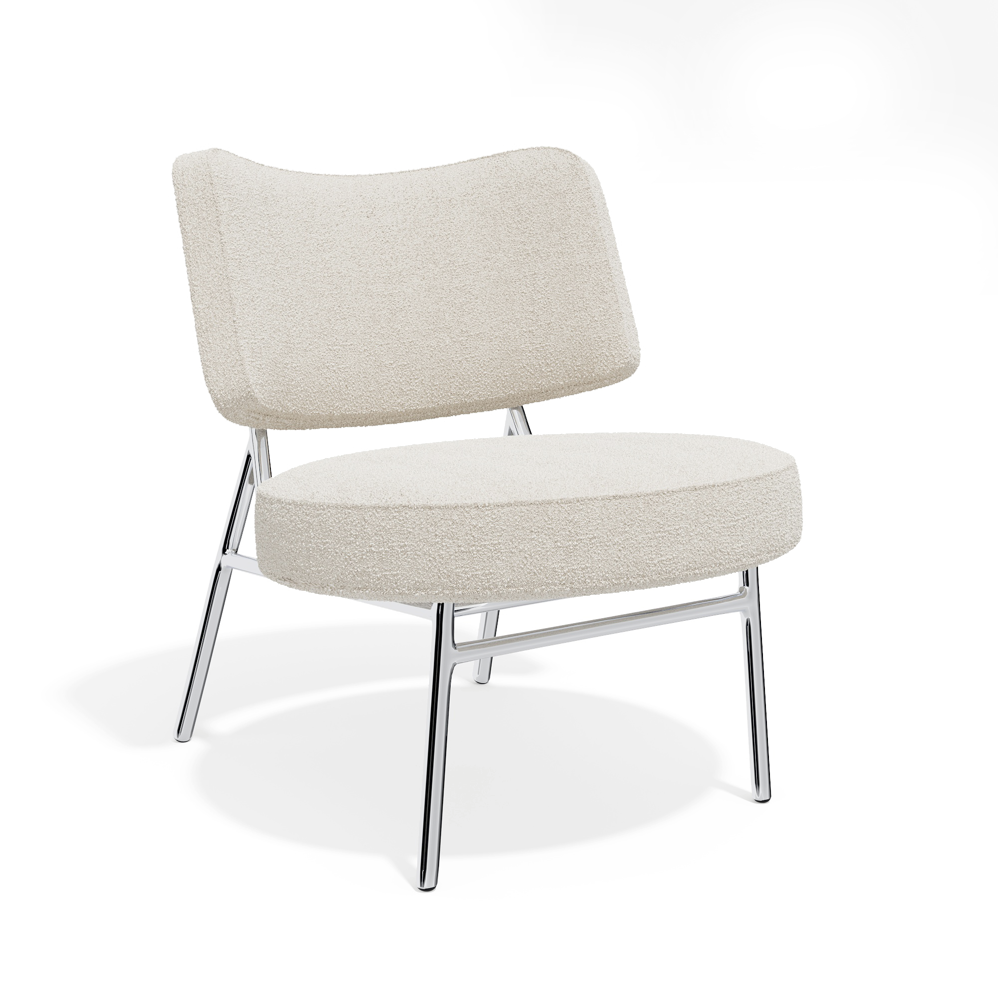 Sia Home Iggy petit fauteuil tissu crème moderne