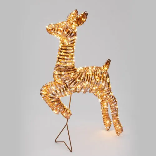 Feuillazur Rungis Renne rose gold luminaire LED blanc chaud H70cm