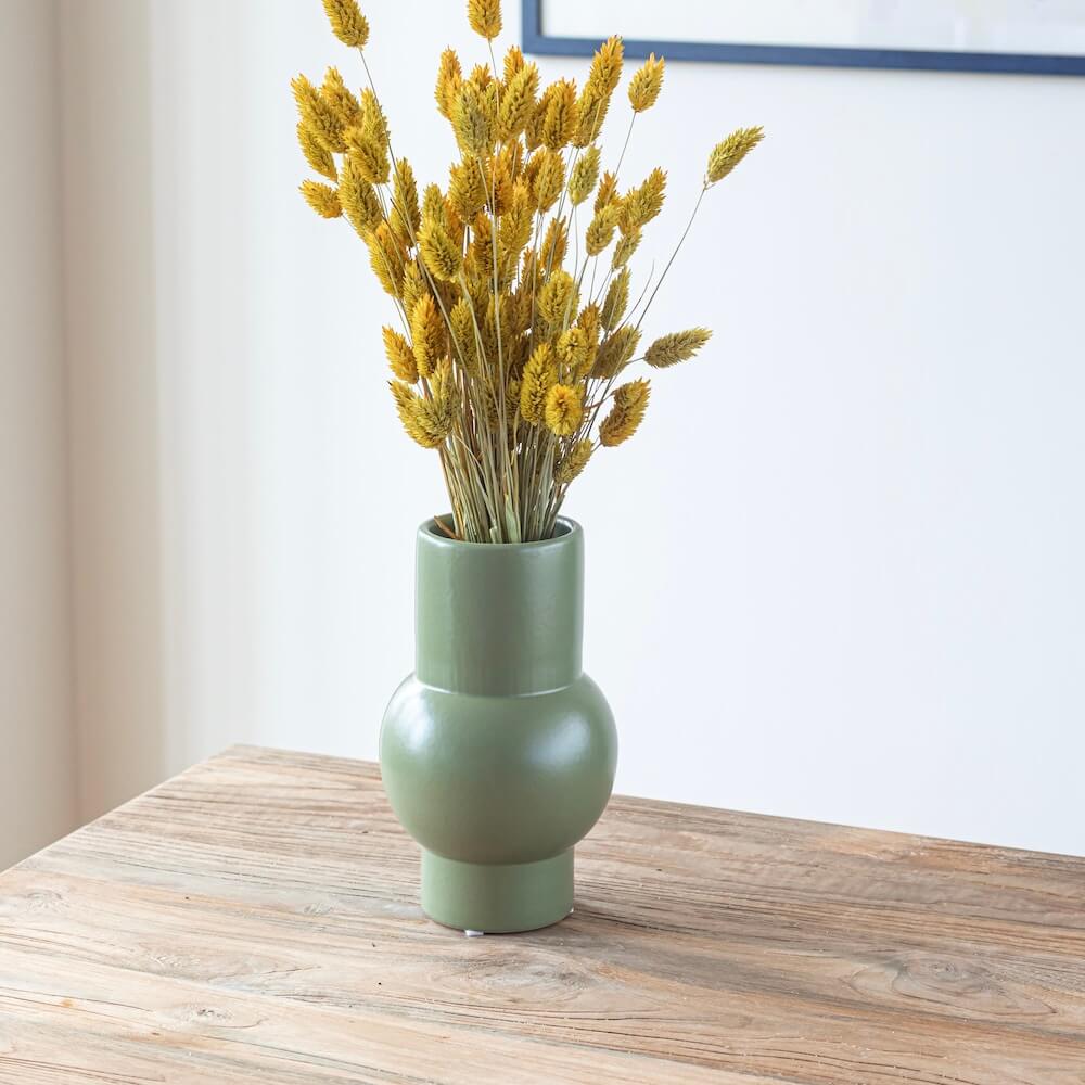 Flowrette Lindo Vert vase terre cuite vert kaki
