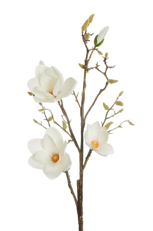 Feuillazur Rungis Branche de Magnolia artificielle Blanc 132cm