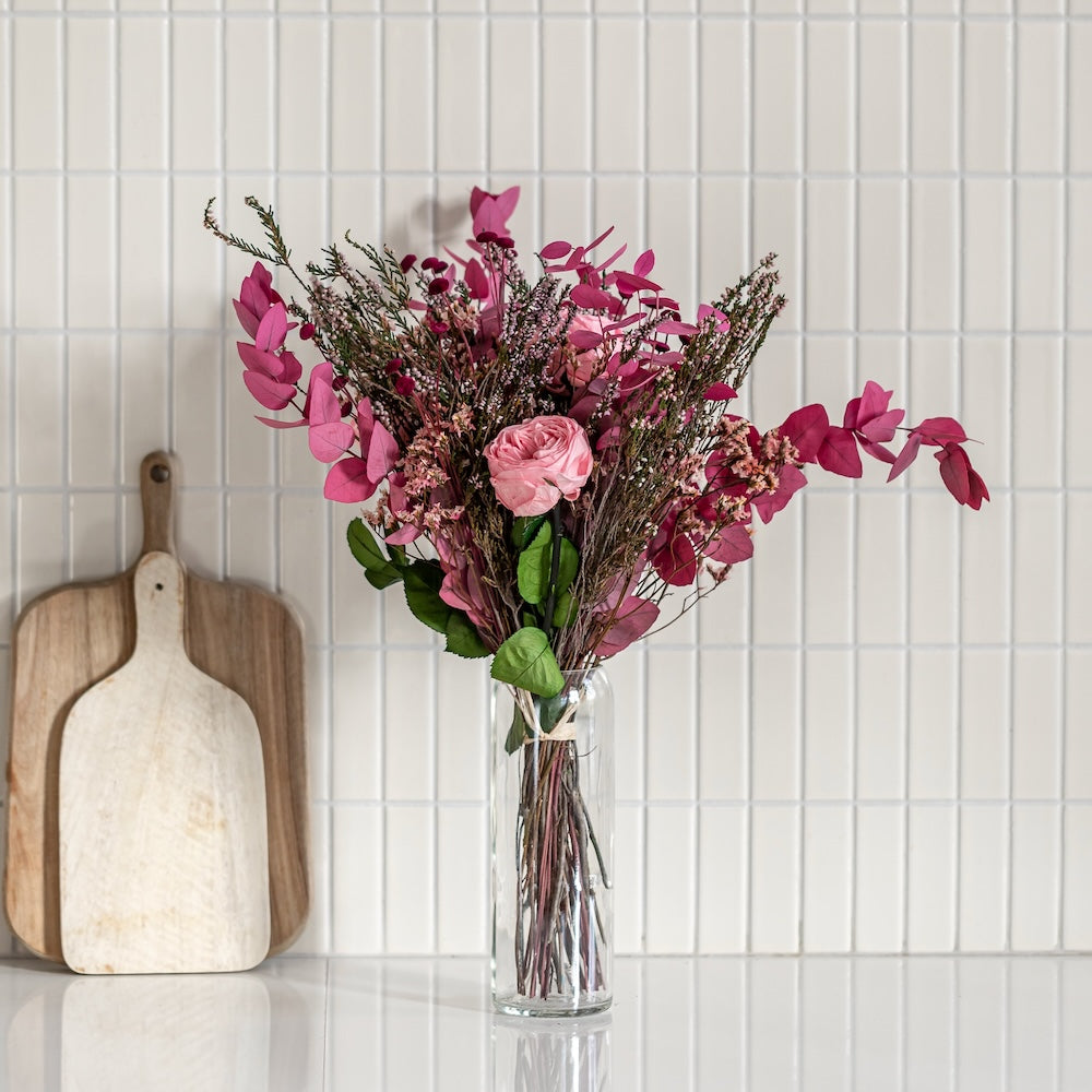 Flowrette Batignolles bouquet stabilisé roses éternel