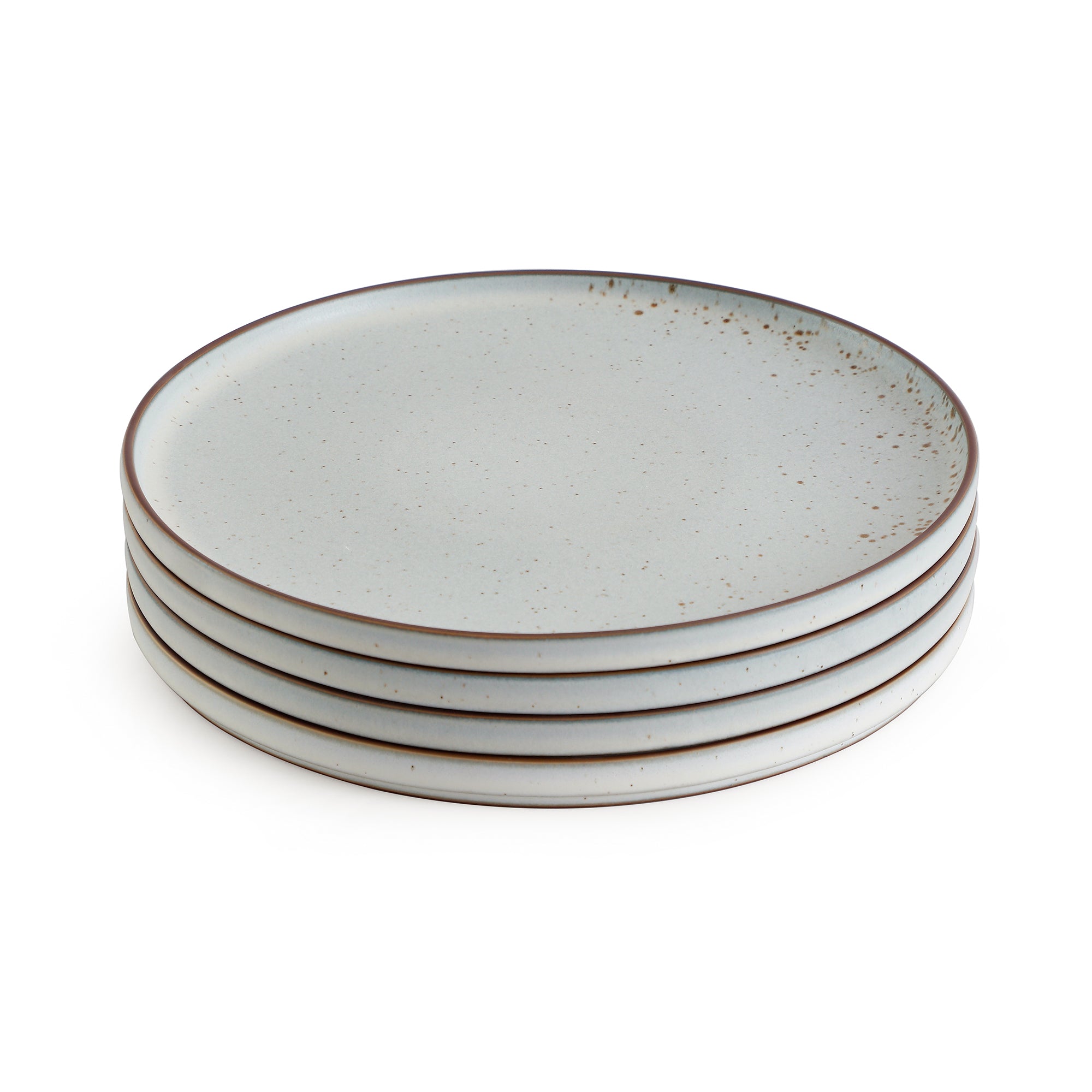 Sia Home Karlstad service 16 pièces grès blanc marron 27 cm